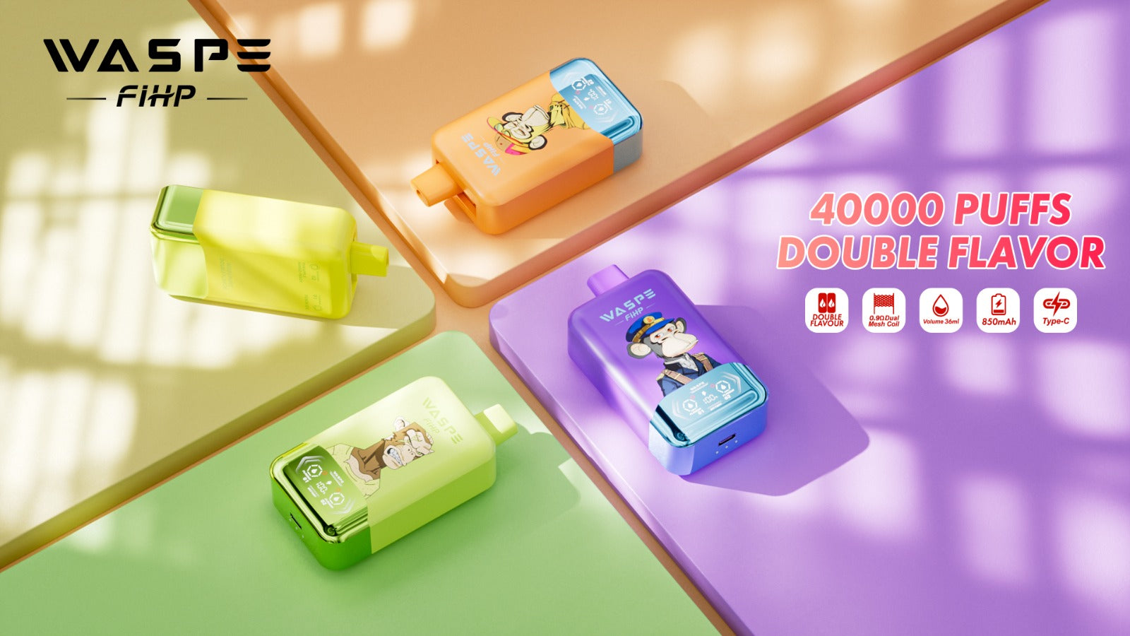 Waspe 40000 Puffs 2 en 1 (Pack de 10)